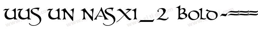 UUS UN NASXI_2 Bold字体转换
